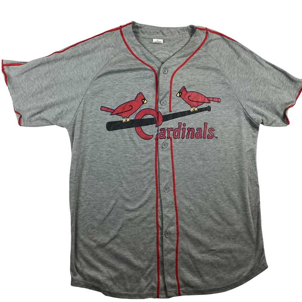 St. Louis Cardinals MLB Baseball Jersey Shirt XL Gray AT&T Promo Short Sleeve